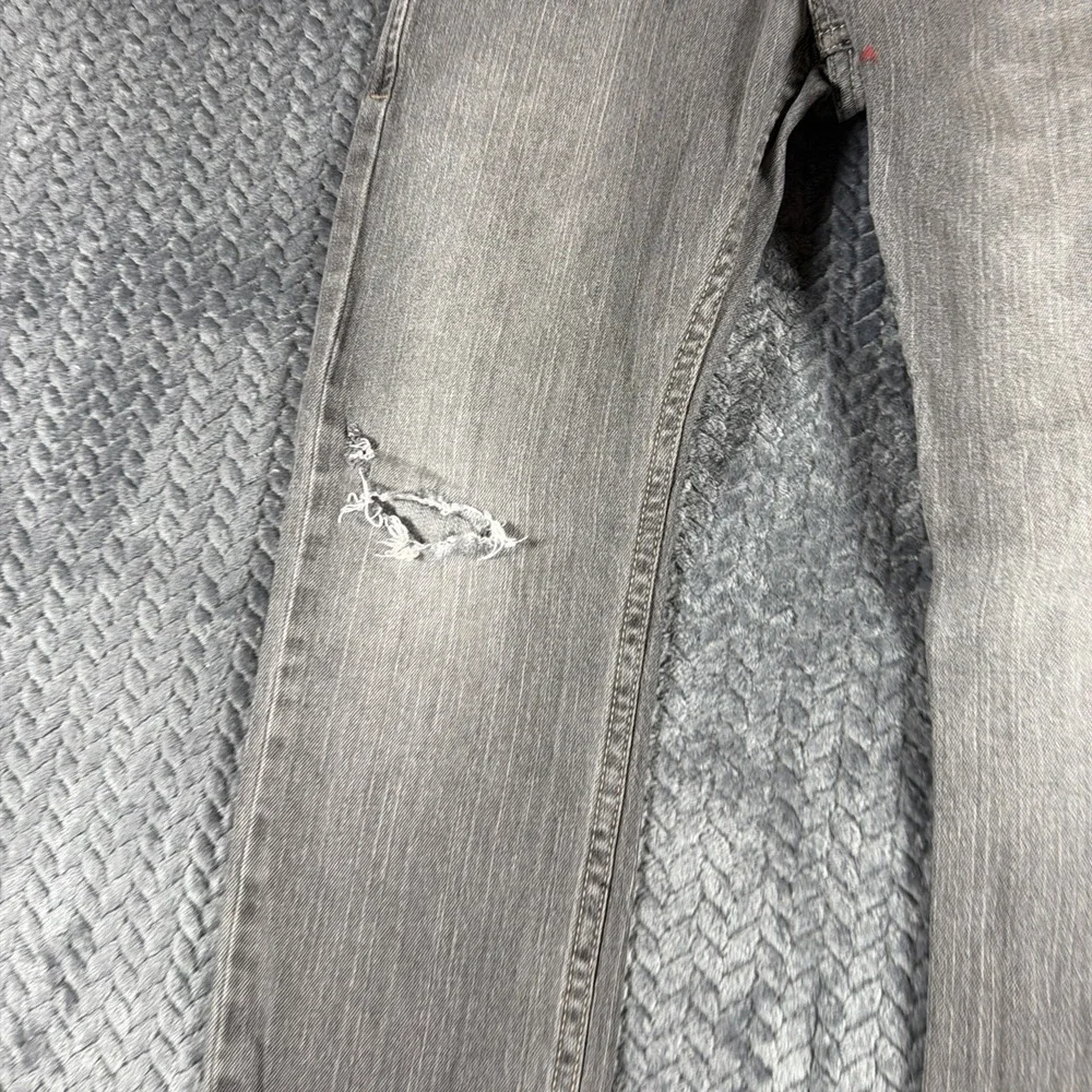 Levis 511‎ Jeans Mens 27x27 Grey Slim Fit Stretch Denim Mid Rise Distressed